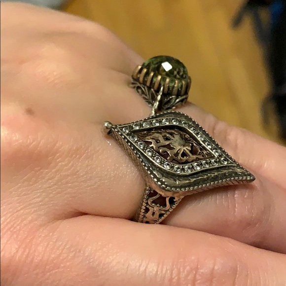 Turkish Jewelry SET 925s Topaz Rose gold Paisley earrings Cottagecore - Picture 5 of 7